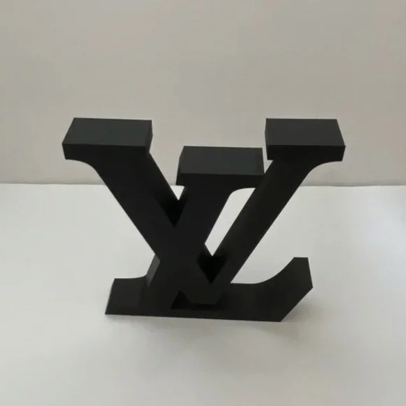 Rare LARGE 8.5" Black LV Art Decor - Picture 3 of 6